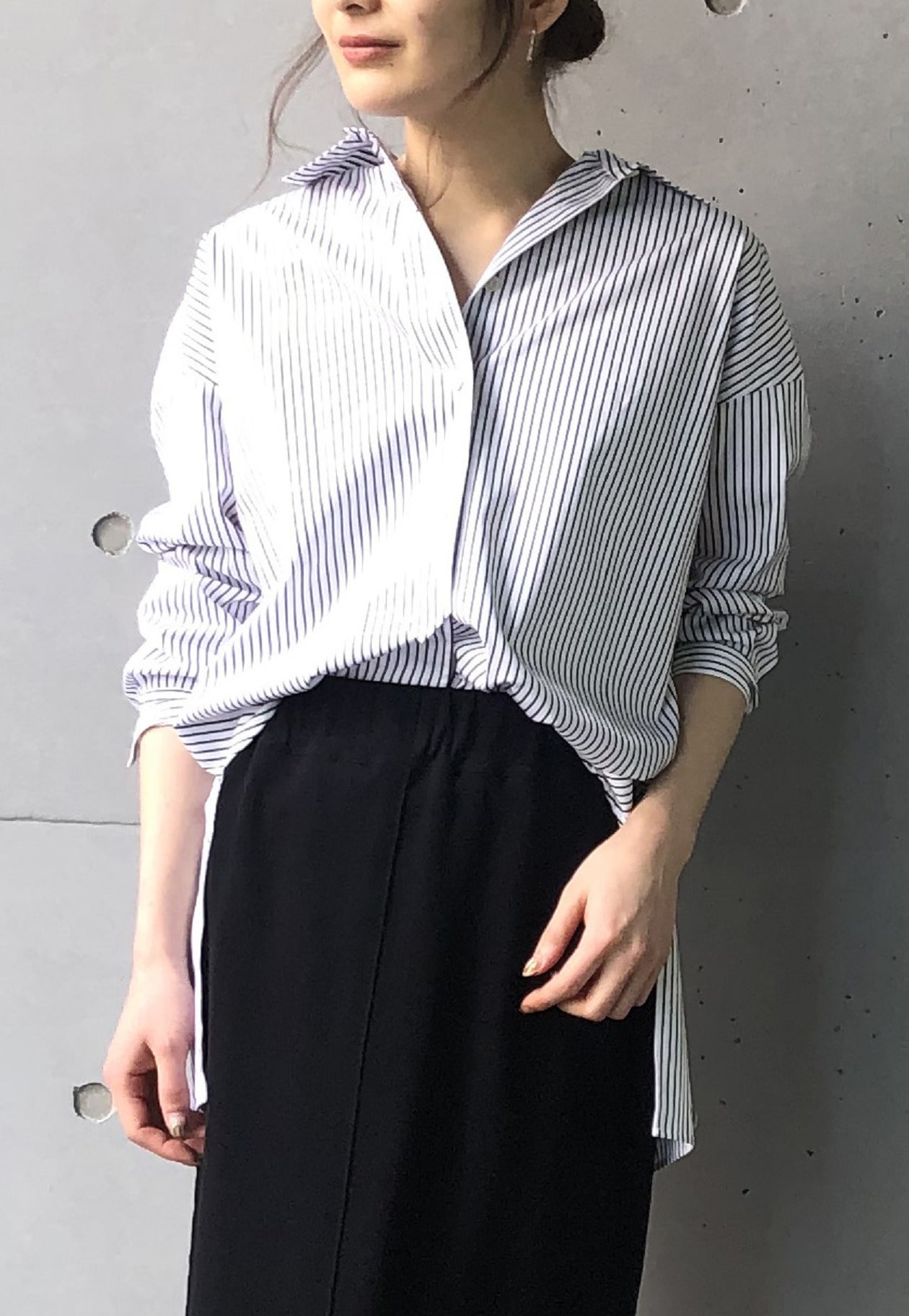 ストライプコットンシャツ 1er Arrondissement プルミエ アロンディスモン オフィシャルサイト