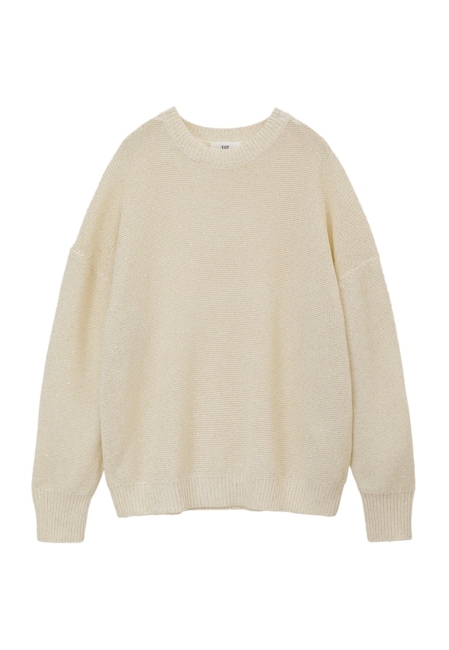 スパンコールニットプルオーバー 詳細画像 White 1