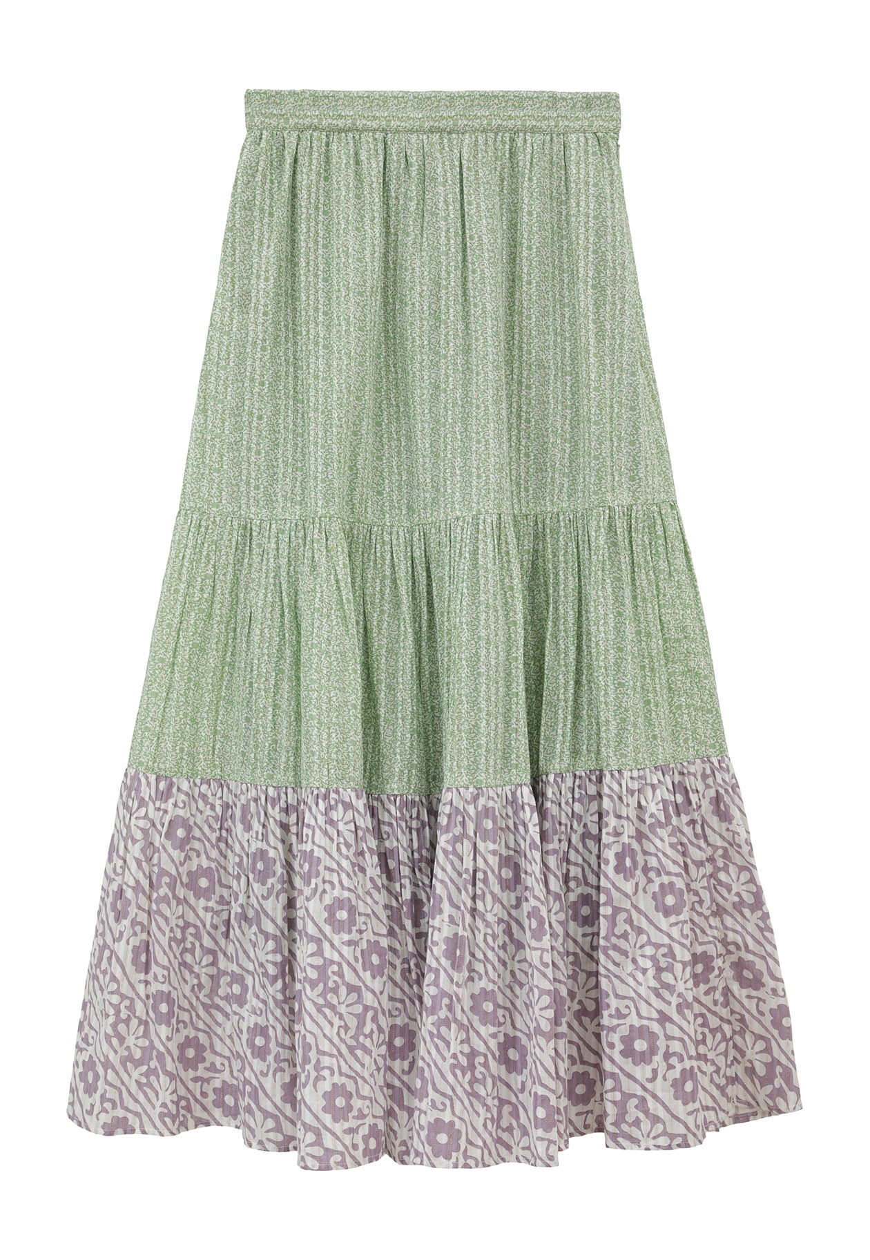 SARA MALLIKA (サラマリカ)＞コットン ダブルフラワープリントスカート 