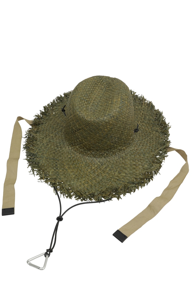 ＜KIJIMA TAKAYUKI (キジマ タカユキ)＞RAFFIA FISHERMAN HAT 詳細画像 Green 1