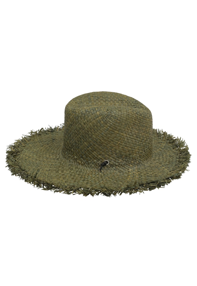 ＜KIJIMA TAKAYUKI (キジマ タカユキ)＞RAFFIA FISHERMAN HAT 詳細画像 Green 3