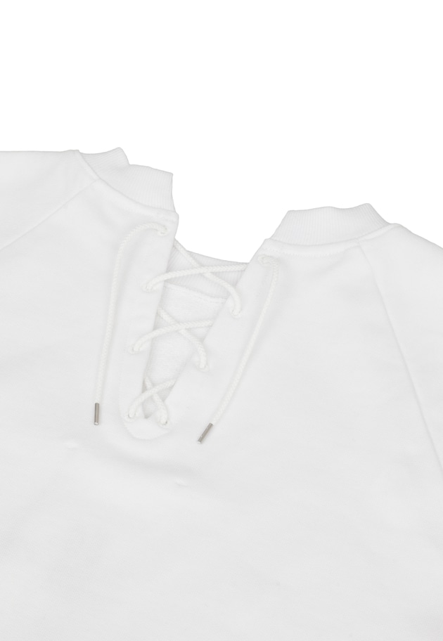 ＜SOLto (ソルト)＞レースアップスウェット 詳細画像 White 6