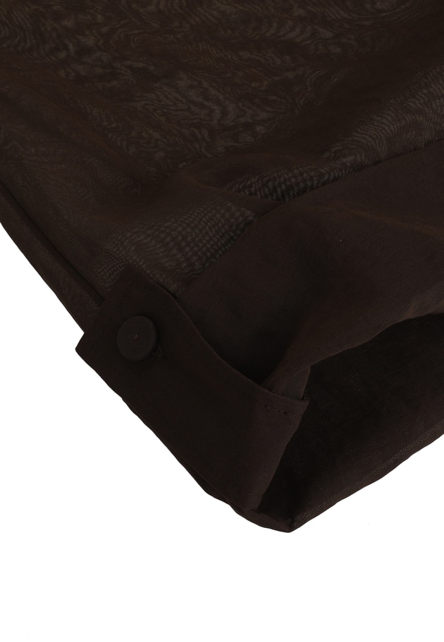 綿オーガンジーロングシャツ 詳細画像 Dark brown 16