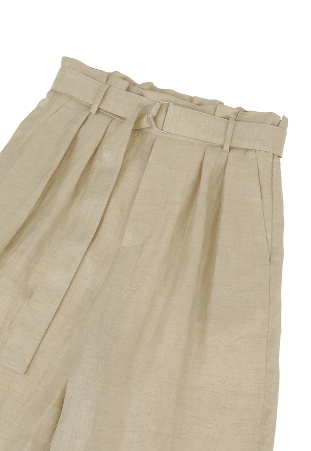 【予約】リネングロスワッシャーベルテッドパンツ 詳細画像 Beige 10