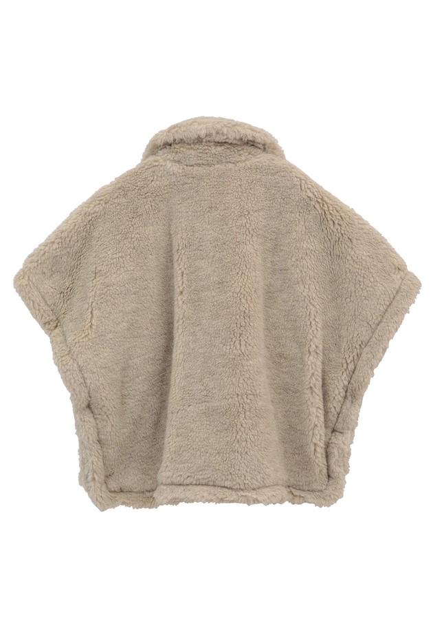 ＜TICCA (ティッカ)＞ウールファーポンチョ 詳細画像 Beige 2