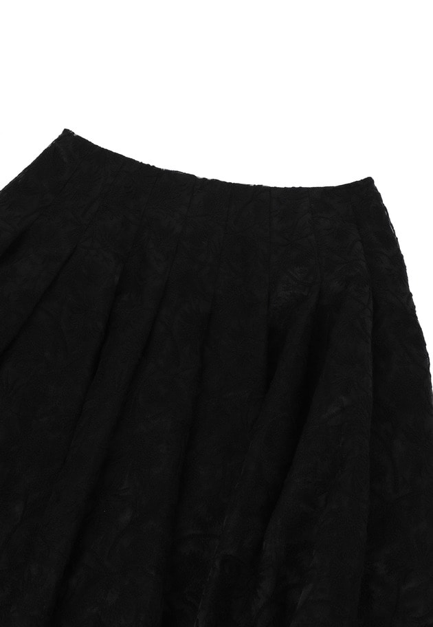 オーガンジー刺繍スカート 詳細画像 Black 15
