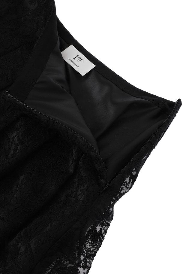 オーガンジー刺繍スカート 詳細画像 Black 18