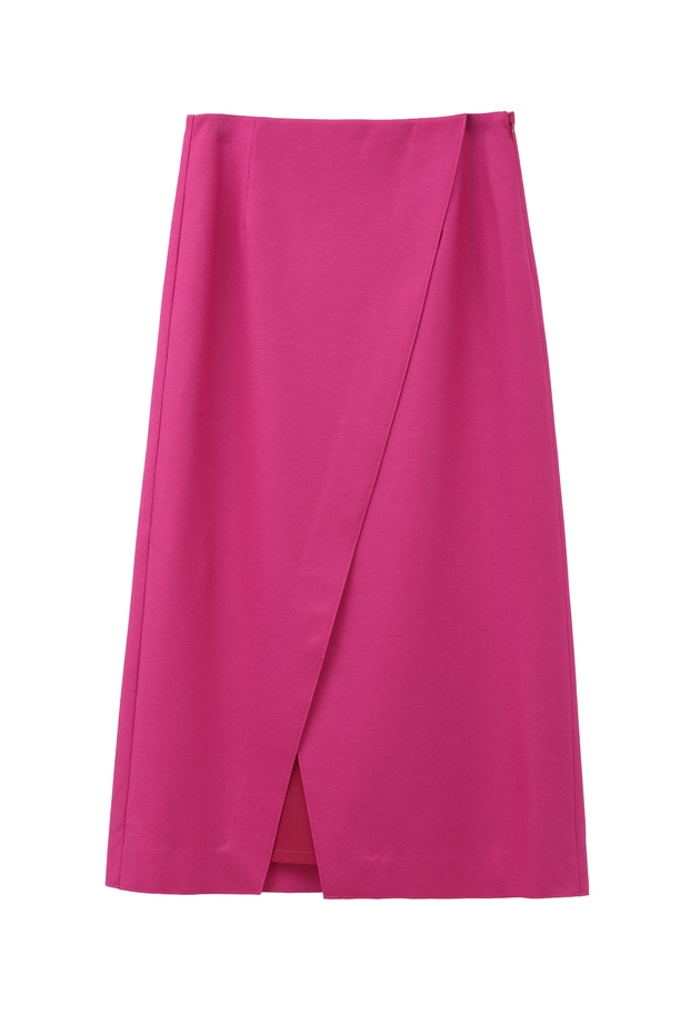 【大草直子さんコラボ・WEB限定カラーあり】圧縮メルトンラップタイトスカート 詳細画像 Pink 7