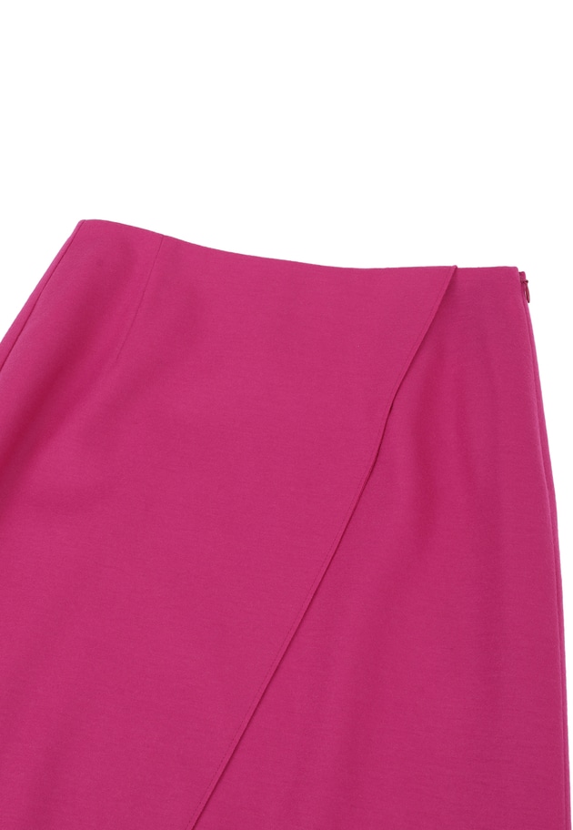 【大草直子さんコラボ・WEB限定カラーあり】圧縮メルトンラップタイトスカート 詳細画像 Pink 9