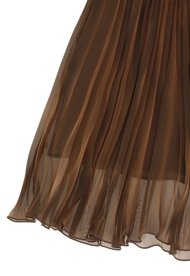 ブライトシャンブレープリーツスカート 詳細画像 Brown 11