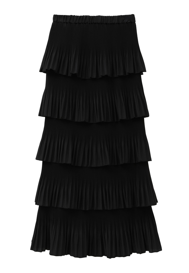 ミルフィーユプリーツスカート 詳細画像 Black 8