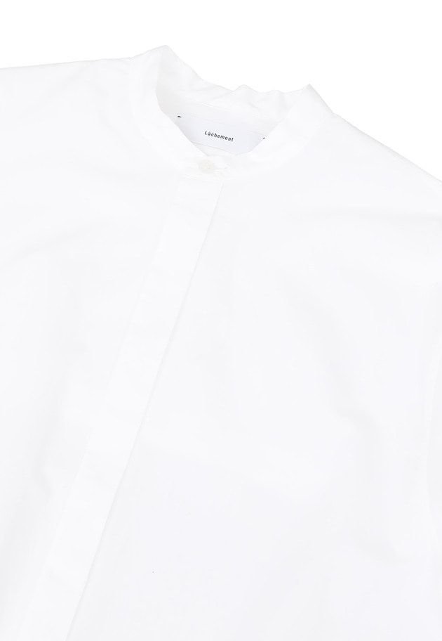 ＜Lachement (ラシュモン)＞バンドカラーヨークシャツ（ホワイト） 詳細画像 White 12