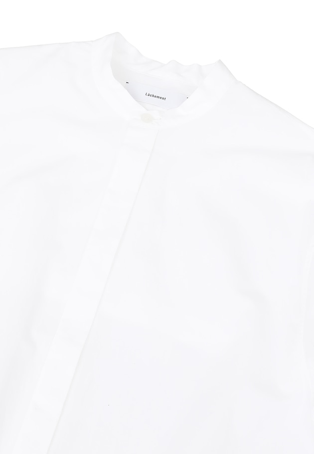 ＜Lachement (ラシュモン)＞バンドカラーヨークシャツ（ホワイト） 詳細画像 White 12