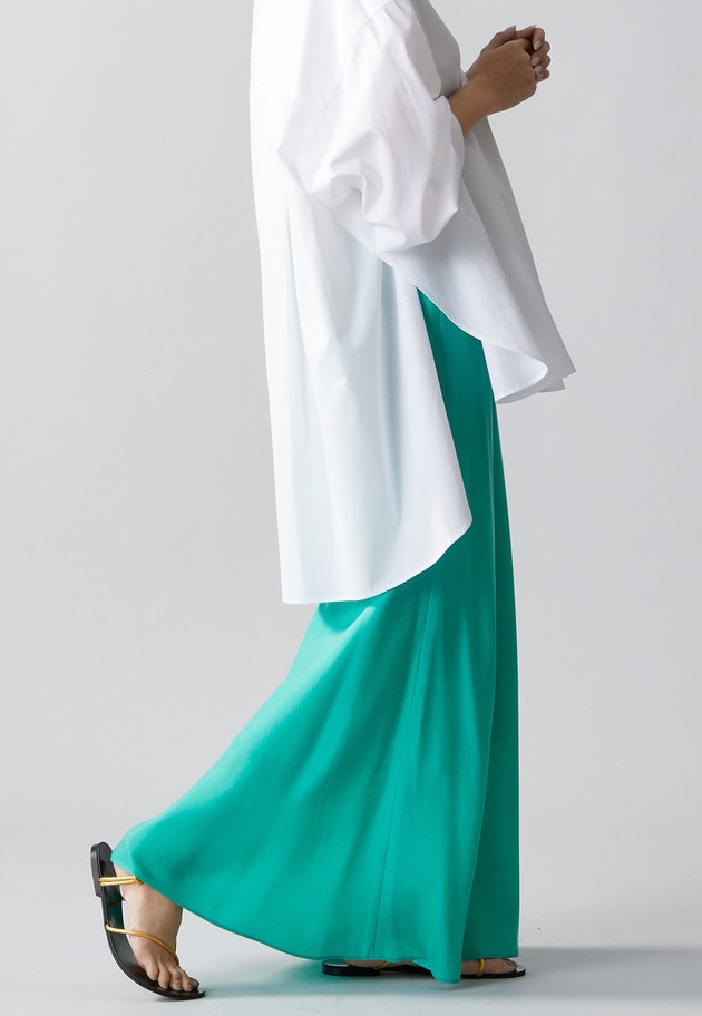 【custard販売開始】キュプラフィブリルマーメイドスカート 詳細画像 Green 2