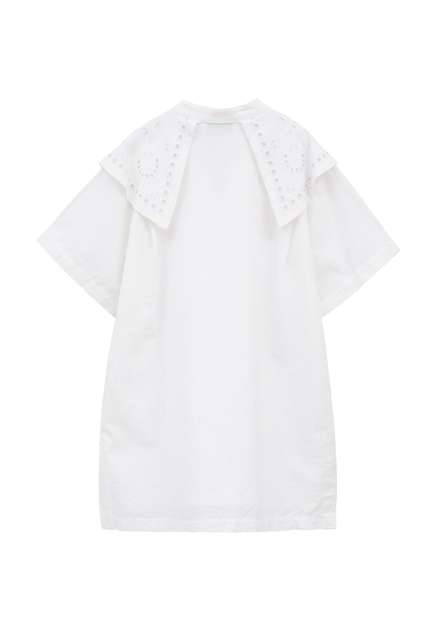 ＜normment（ノーメント）＞コットンリネンエンブロイダリーヨークチュニック 詳細画像 White 12