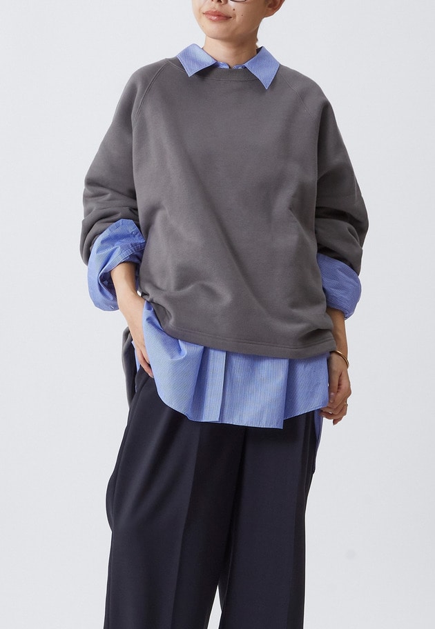 ＜COG THE BIGSMOKE (コグ ザ ビッグ スモーク)＞"KAYA TUCKED HEM TOP”スウェット 詳細画像 Gray 2