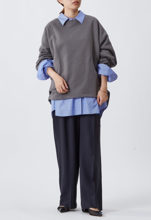 ＜COG THE BIGSMOKE (コグ ザ ビッグ スモーク)＞"KAYA TUCKED HEM TOP”スウェット 詳細画像 Gray 4