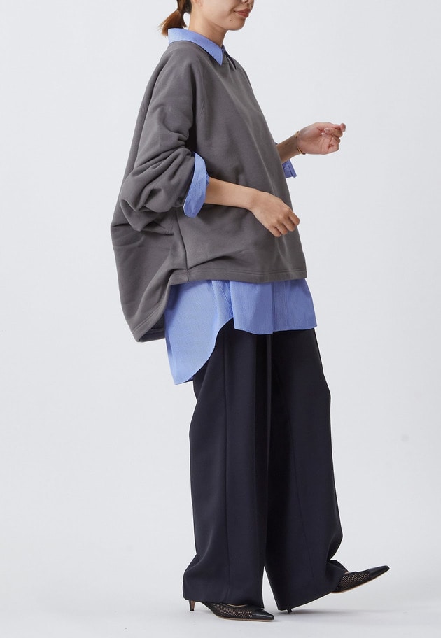 ＜COG THE BIGSMOKE (コグ ザ ビッグ スモーク)＞"KAYA TUCKED HEM TOP”スウェット 詳細画像 Gray 6