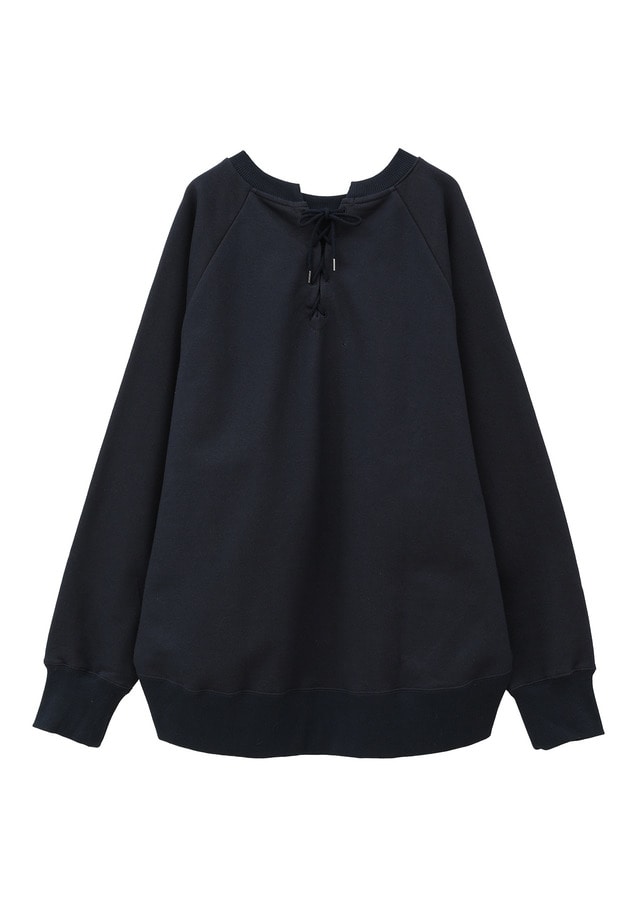 【WEB限定カラーあり】＜SOLto (ソルト)＞レースアップスウェット 詳細画像 Navy 10