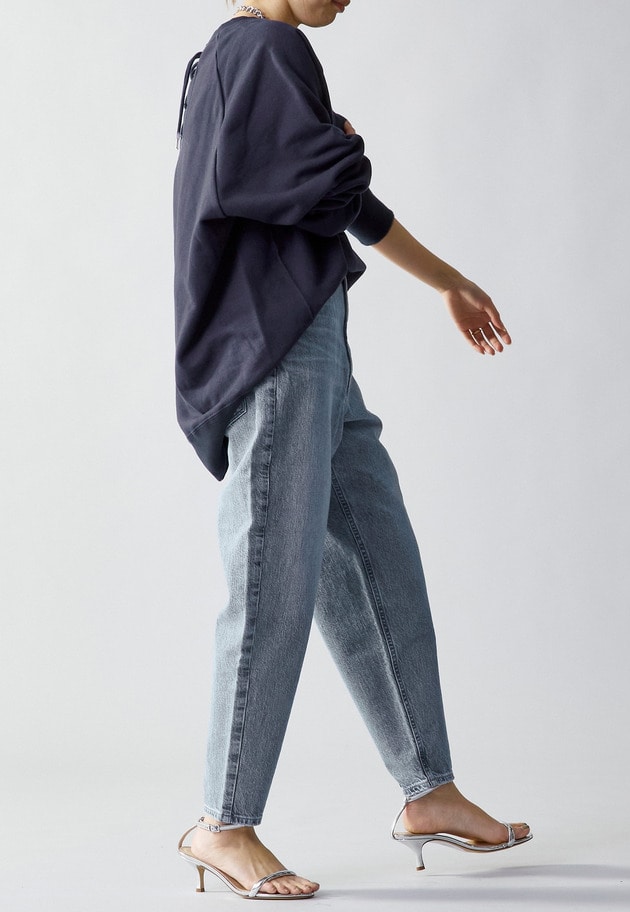 【WEB限定カラーあり】＜SOLto (ソルト)＞レースアップスウェット 詳細画像 Navy 5