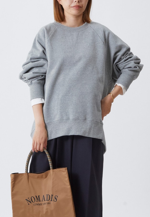 【WEB限定カラーあり】＜SOLto (ソルト)＞レースアップスウェット 詳細画像 Light gray 2