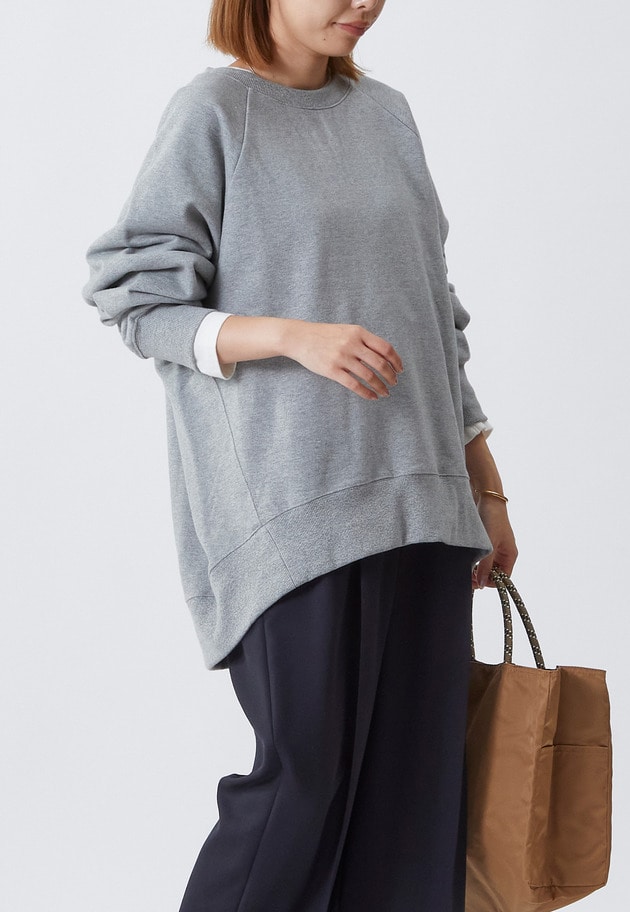 【WEB限定カラーあり】＜SOLto (ソルト)＞レースアップスウェット 詳細画像 Light gray 3