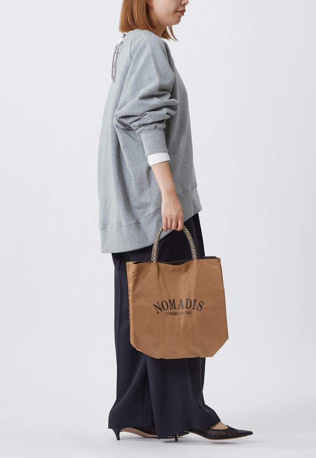 【WEB限定カラーあり】＜SOLto (ソルト)＞レースアップスウェット 詳細画像 Light gray 8