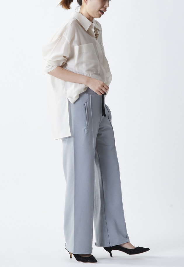 ＜COG THE BIGSMOKE (コグ ザ ビッグ スモーク)＞"GALAXY SEMI-WIDE TROUSERS”ワイドパンツ 詳細画像 Gray 4