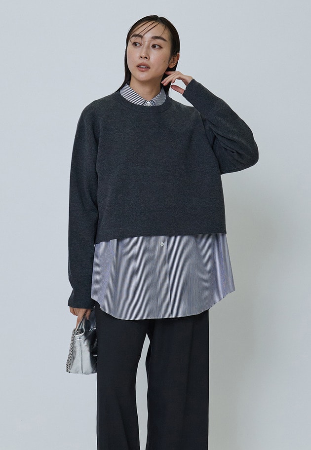 BOXショートニットプルオーバー 詳細画像 Gray 1