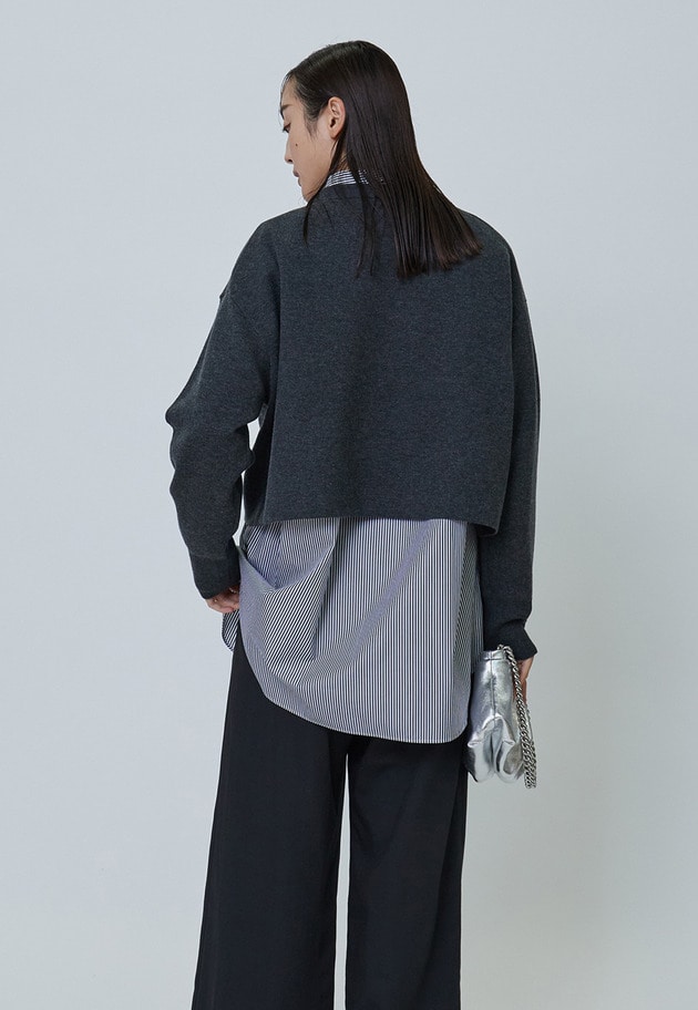 BOXショートニットプルオーバー 詳細画像 Gray 3