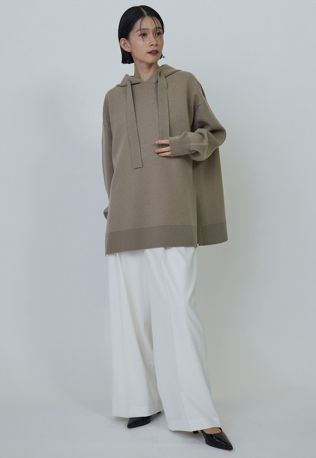 ウールカシミヤダブルフェイスフーディー 詳細画像 Beige 3