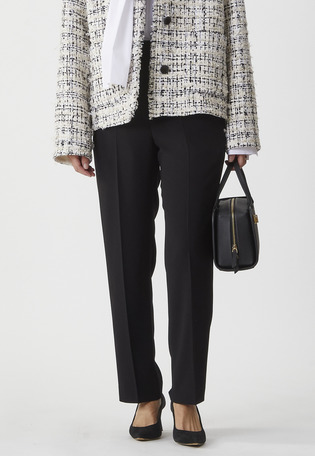 バックサテンスリムパンツ