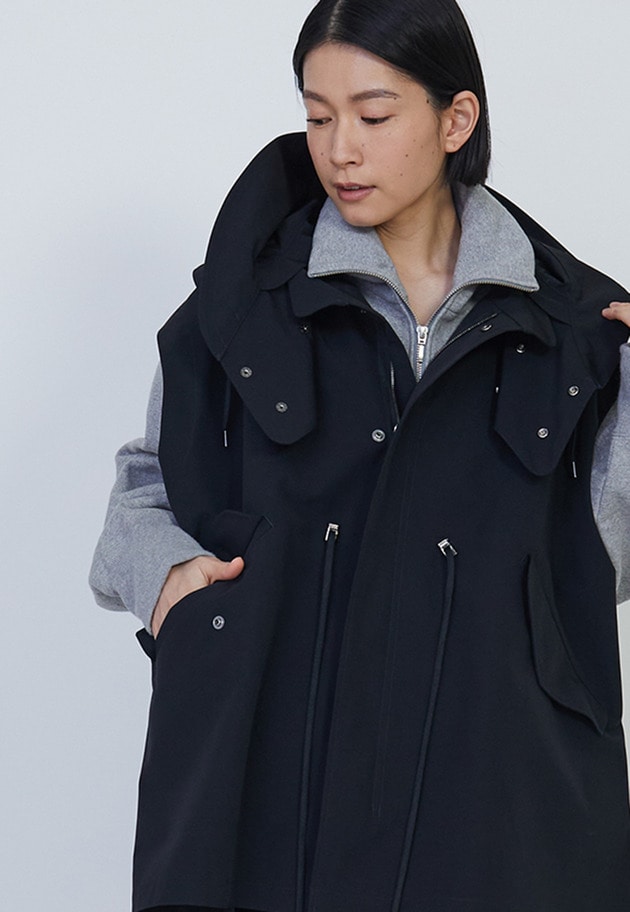 【予約】＜VACHEMENT×1er Arrondissement＞シェルタフタモッズベスト 詳細画像 Navy 2