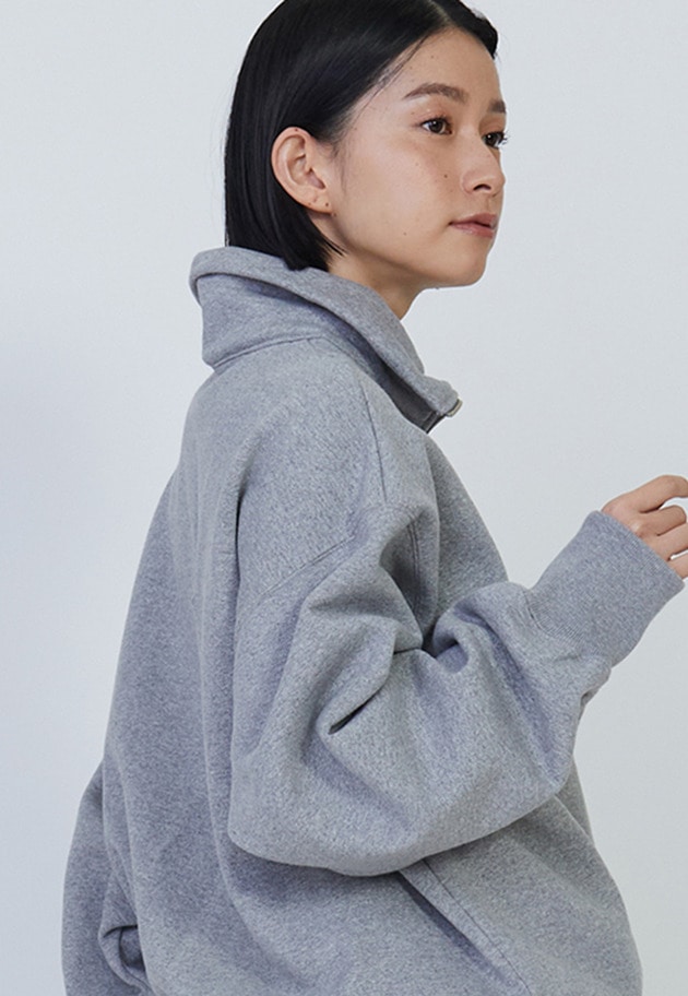 ハーフジップスウェット 詳細画像 Light gray 3