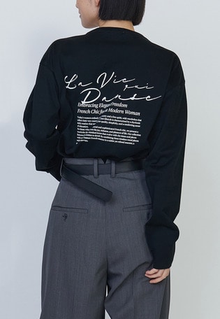 バックプリントロングTシャツ