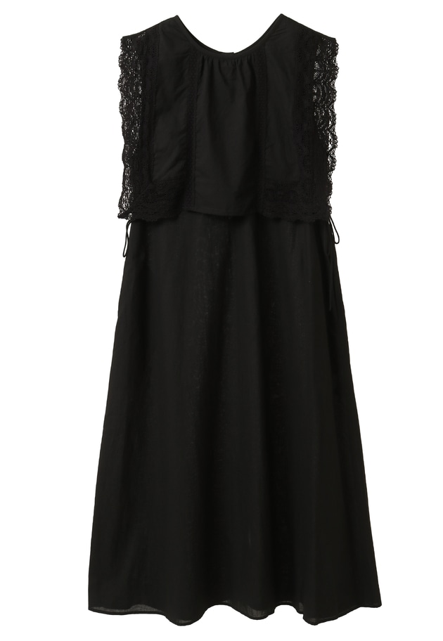 ＜normment（ノーメント）＞コットンボイルレースワンピース 詳細画像 Black 11