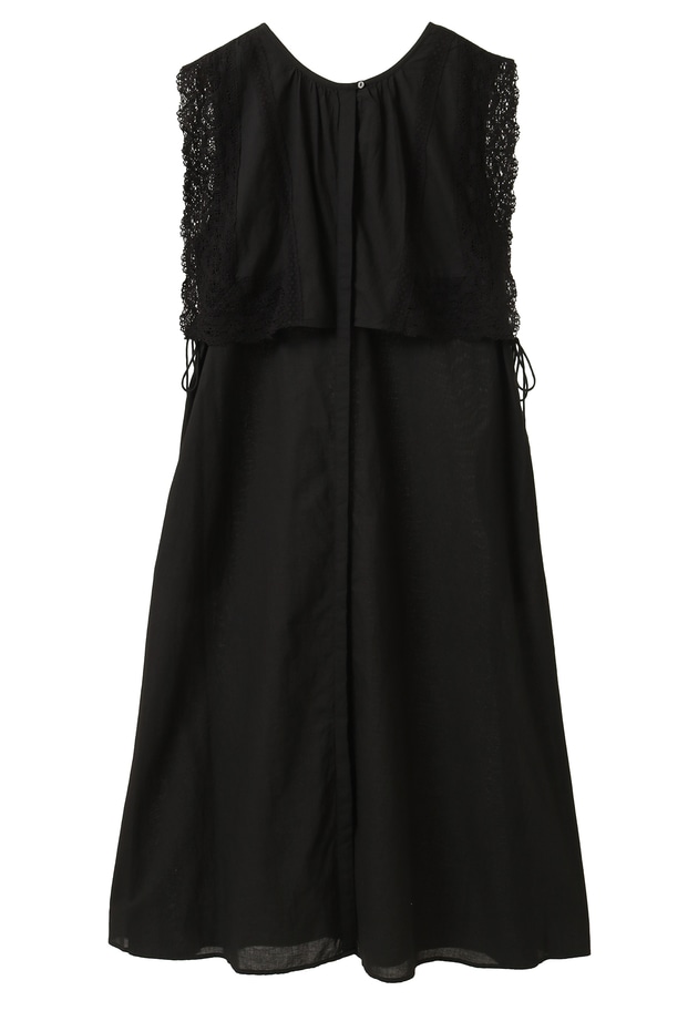 ＜normment（ノーメント）＞コットンボイルレースワンピース 詳細画像 Black 12