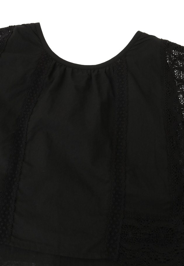 ＜normment（ノーメント）＞コットンボイルレースワンピース 詳細画像 Black 13
