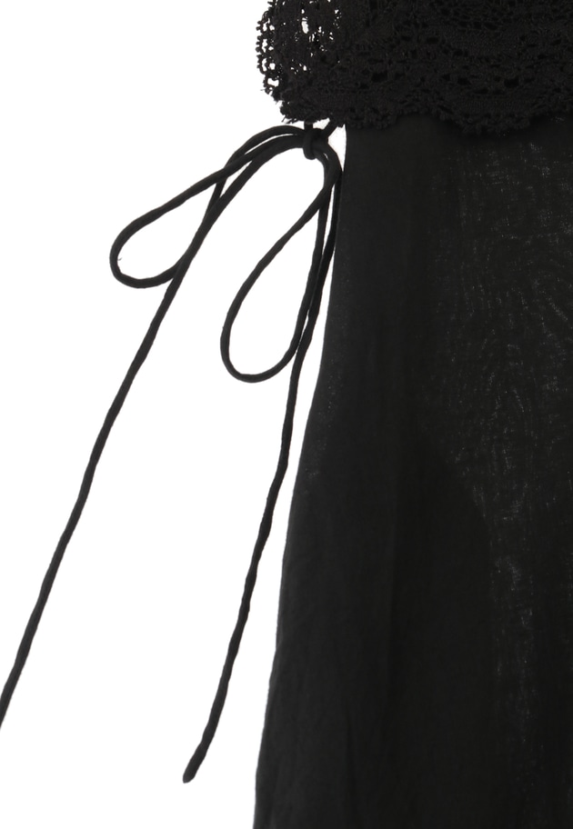 ＜normment（ノーメント）＞コットンボイルレースワンピース 詳細画像 Black 16