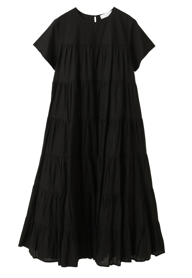 ＜normment（ノーメント）＞コットンボイルティアードワンピース 詳細画像 Black 11