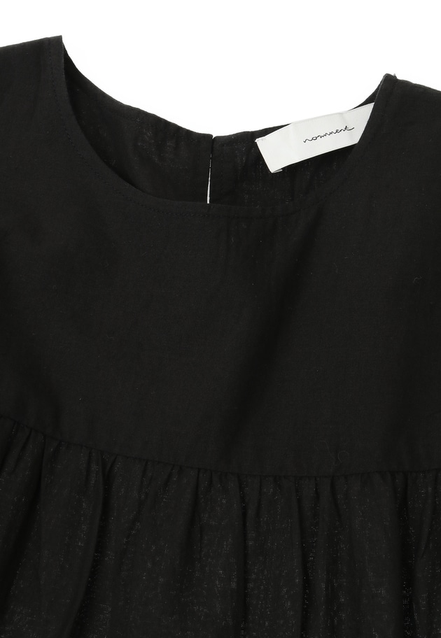 ＜normment（ノーメント）＞コットンボイルティアードワンピース 詳細画像 Black 13