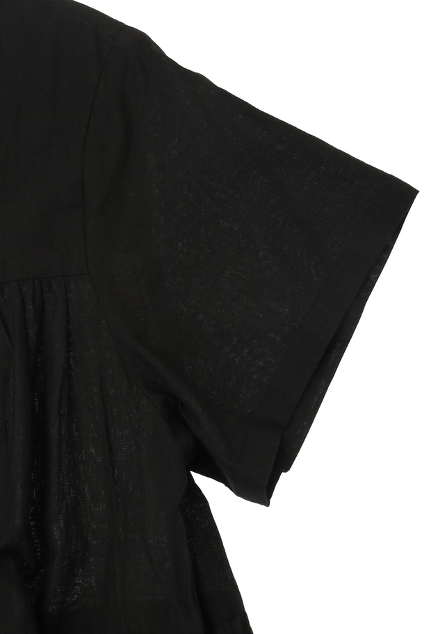＜normment（ノーメント）＞コットンボイルティアードワンピース 詳細画像 Black 14
