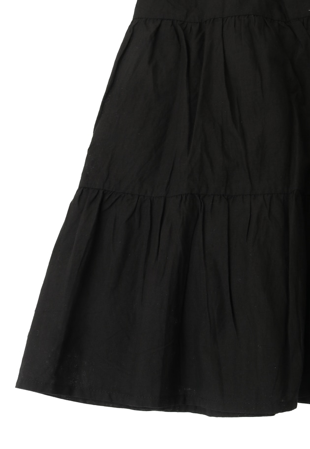 ＜normment（ノーメント）＞コットンボイルティアードワンピース 詳細画像 Black 15