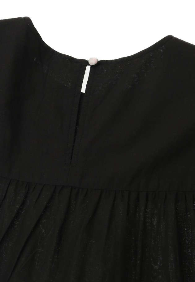 ＜normment（ノーメント）＞コットンボイルティアードワンピース 詳細画像 Black 17