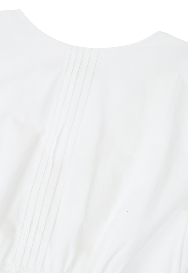 ＜SARA MALLIKA （サラマリカ）＞コットンレースフレアタックドレス 詳細画像 White 18