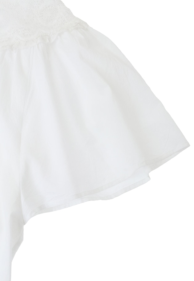 ＜normment（ノーメント）＞コットンボイルレースブラウス 詳細画像 White 14