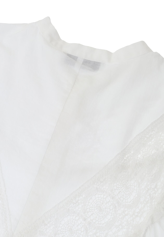 ＜normment（ノーメント）＞コットンボイルレースブラウス 詳細画像 White 17