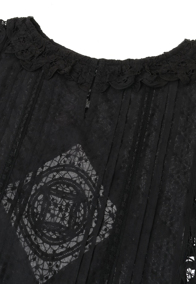 ＜SARA MALLIKA （サラマリカ）＞バテンレースリボントップス 詳細画像 Black 17