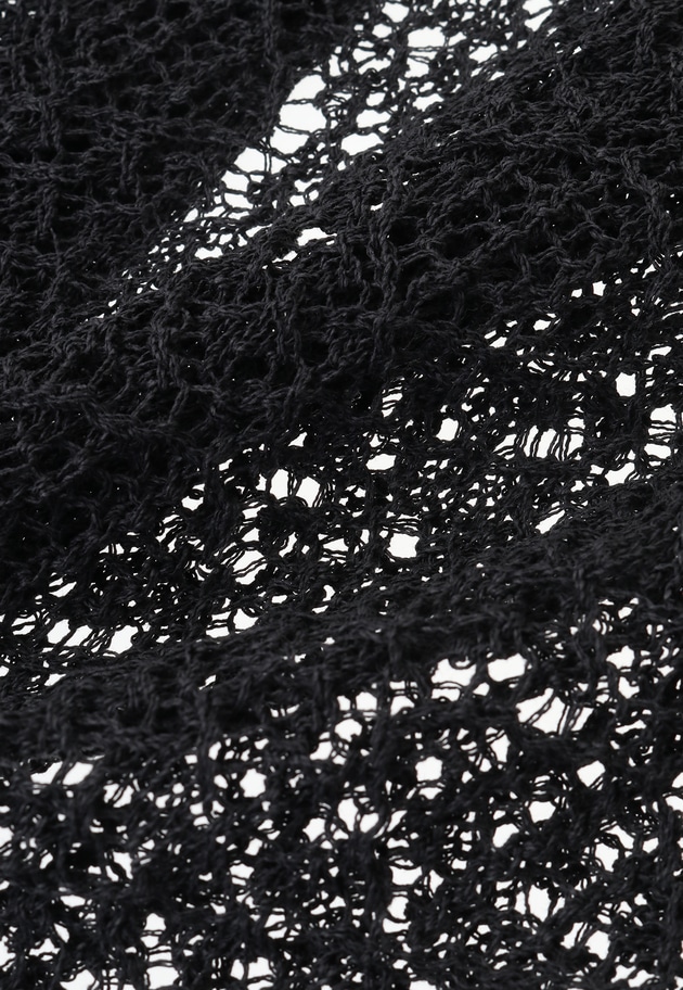 ＜enrica（エンリカ）＞レース柄2WAYニットベスト 詳細画像 Black 17