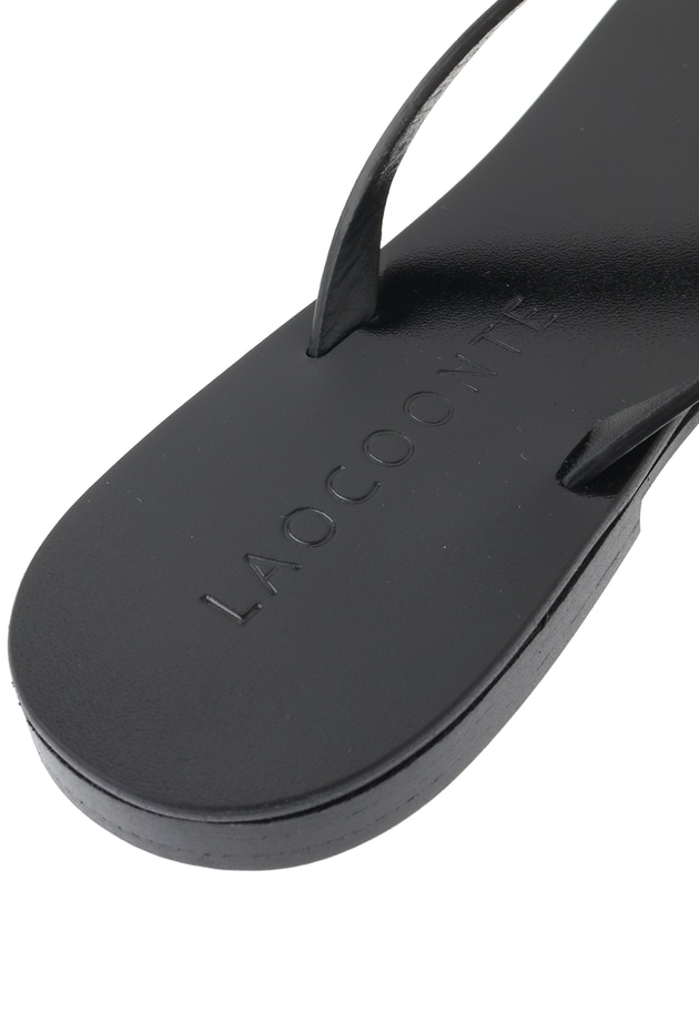 ＜LAOCOONTE (ラオコンテ)＞ファー付きサンダル 詳細画像 Black 16